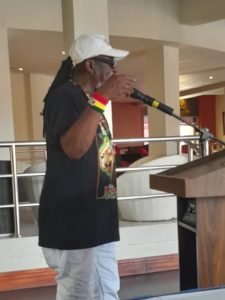 Ras Leon Saul at press conference