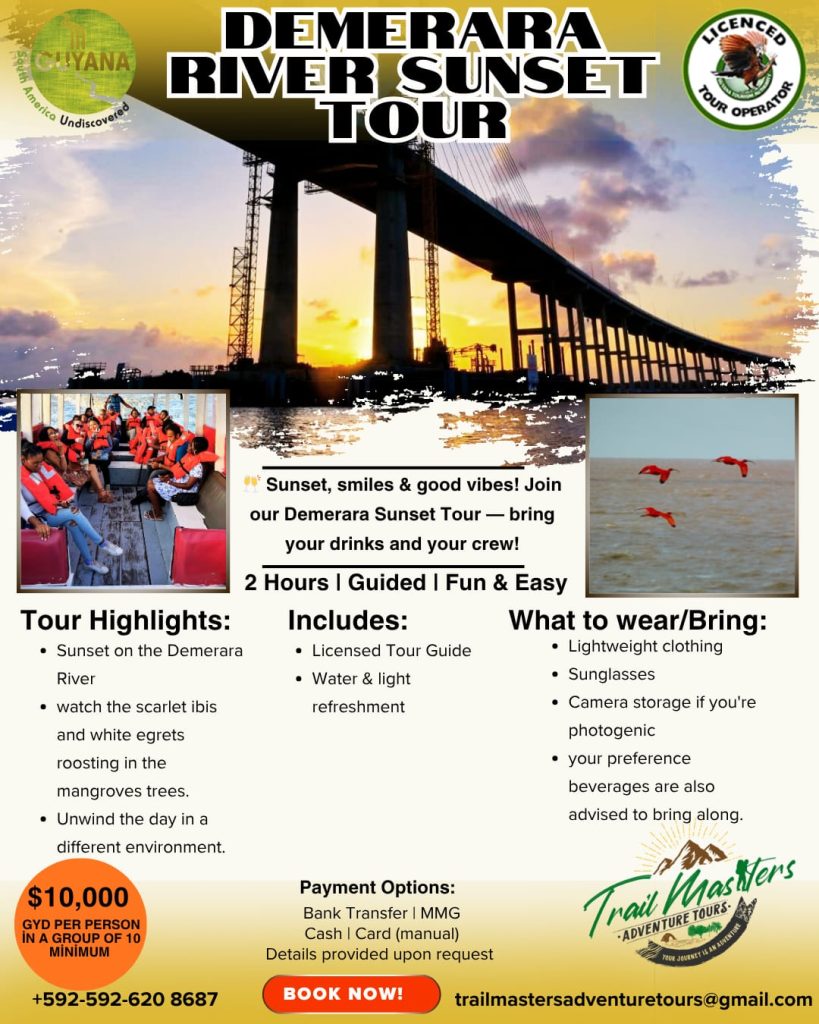 Discover Serenity: The Demerara River Sunset Tour with Trail Masters Adventure Tours - Travel Guyana